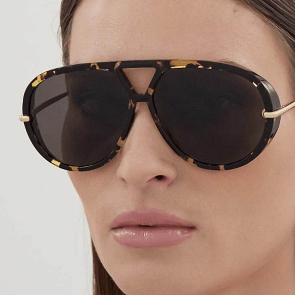 Bottega Veneta Drop Aviator Sunglasses in Black/Yellow (NEW) - Picture 9 of 16